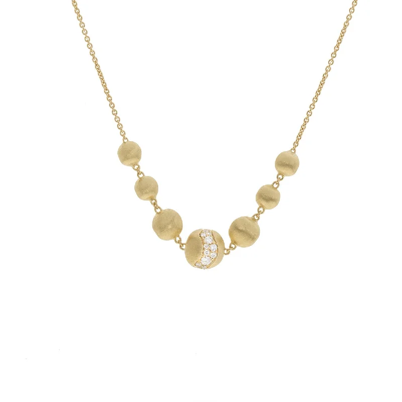 women’s luxury necklaces-women’s luxury necklaces-18K Yellow Gold and Diamond Necklace