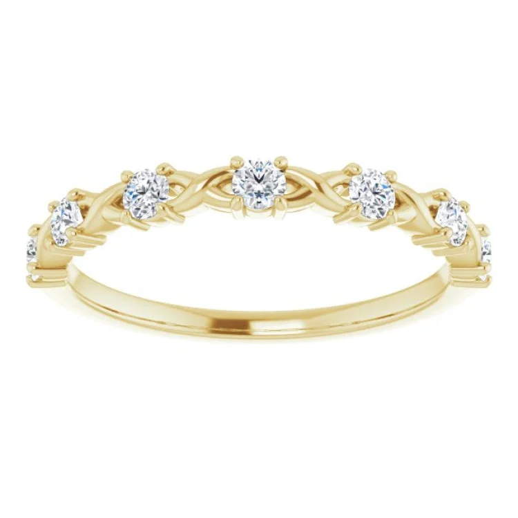 women’s infinity diamond rings-women’s infinity diamond rings-14K Yellow 1/3 CTW Natural Diamond Anniversary Band