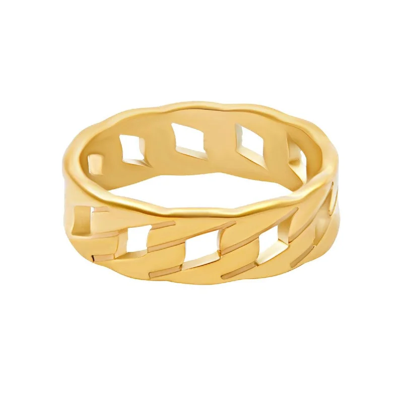 women’s eternity bands-women’s eternity bands-Cassie Chain Ring