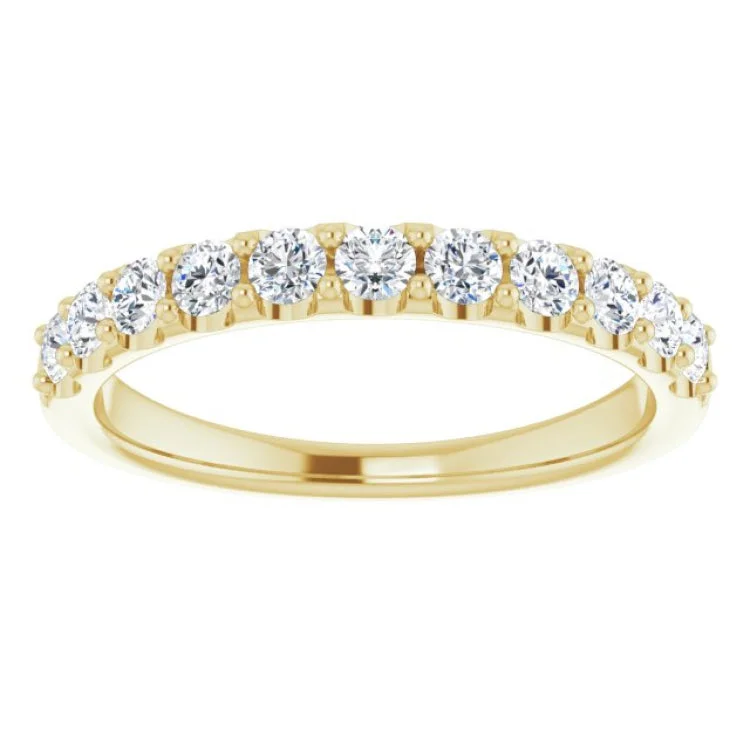 women’s designer rings-women’s designer rings-14K Yellow 1/2 CTW Natural Diamond Anniversary Band