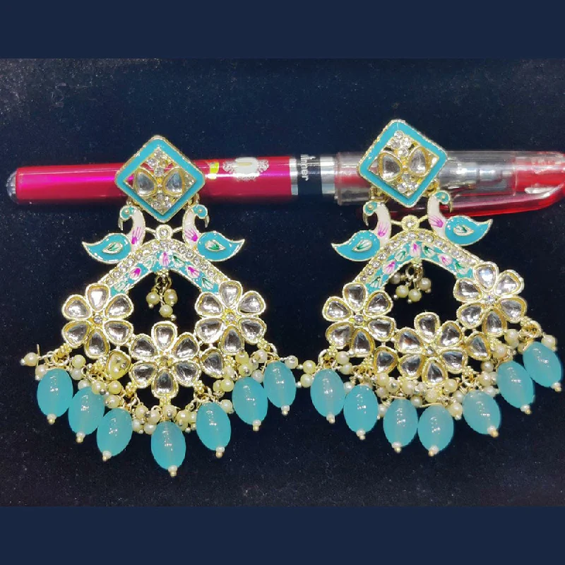 women’s floral earrings-Manisha Jewellery Gold Plated Kundan Stone Dangler Earrings