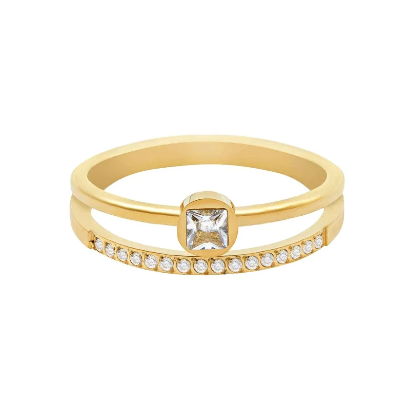 women’s two-tone rings-women’s two-tone rings-Briony Ring