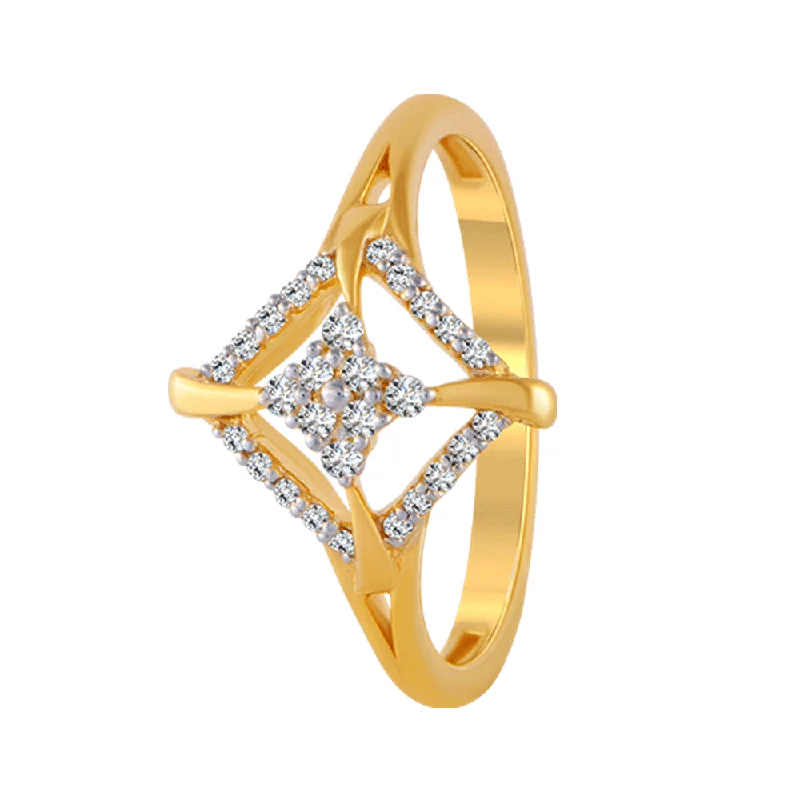 women’s birthstone rings-18KT (750) Yellow Gold And Diamond Ring For Women