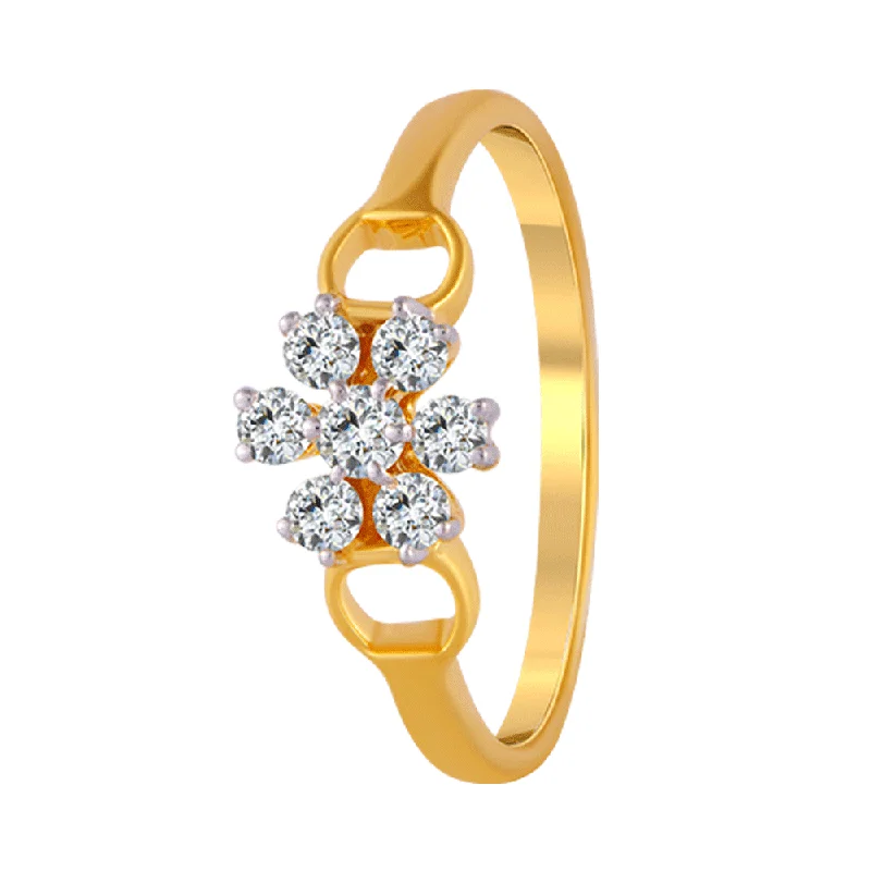 women’s infinity rings-18KT (750) Yellow Gold And Diamond Ring For Women