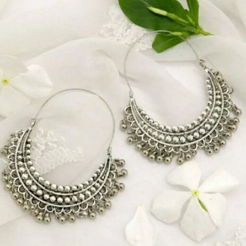 women’s flower earrings-Bevy Pearls Silver Plated Dangler Earrings