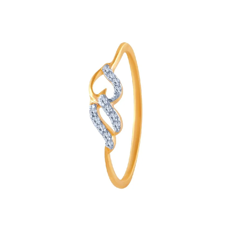 women’s platinum rings-18k (750) Yellow Gold And Diamond Ring For Women