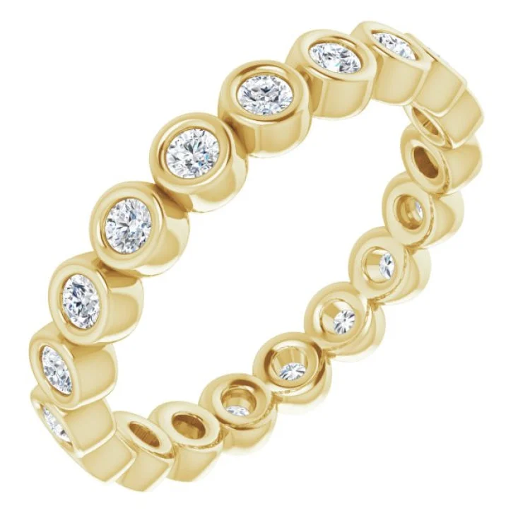 women’s celestial rings-women’s celestial rings-14K Yellow 3/8 CTW Natural Diamond Eternity Band Size 7