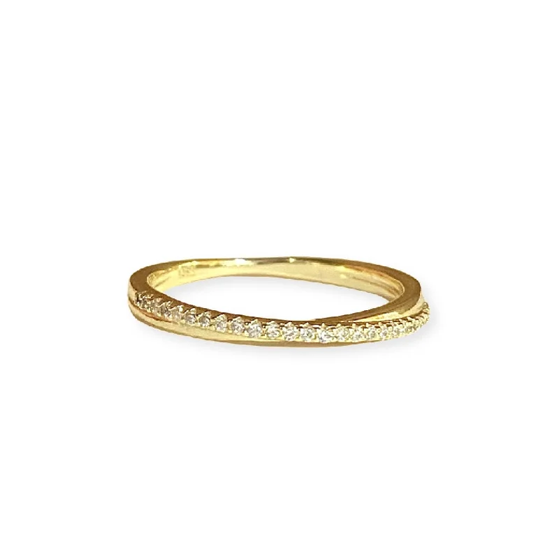 women’s sparkling rings-women’s sparkling rings-Noelia Pave Twist Ring