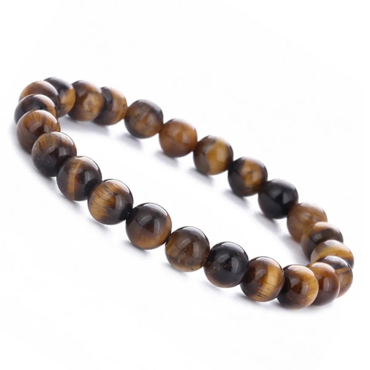 women’s charm bangles-Retro Round Tiger Eye Beaded Unisex Bracelets