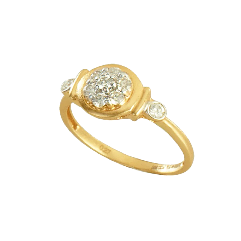 women’s adjustable rings-18KT (750) Yellow Gold And Diamond Ring For Women