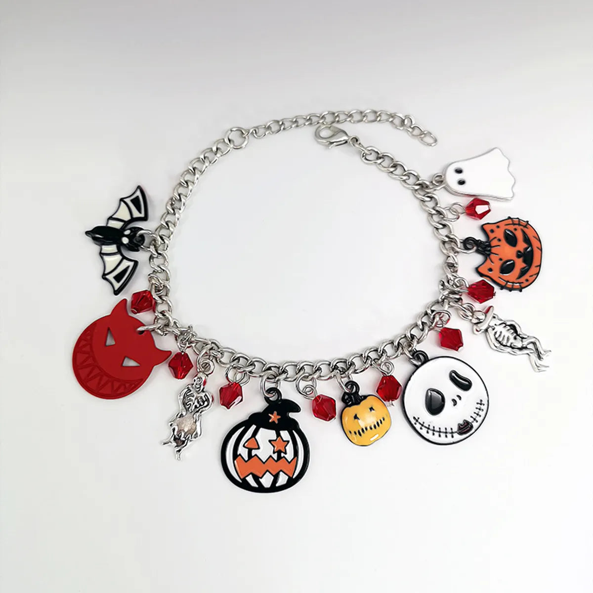 women’s personalized bracelets-Retro Funny Halloween Pattern Pumpkin Bat Metal Halloween Women'S Bracelets