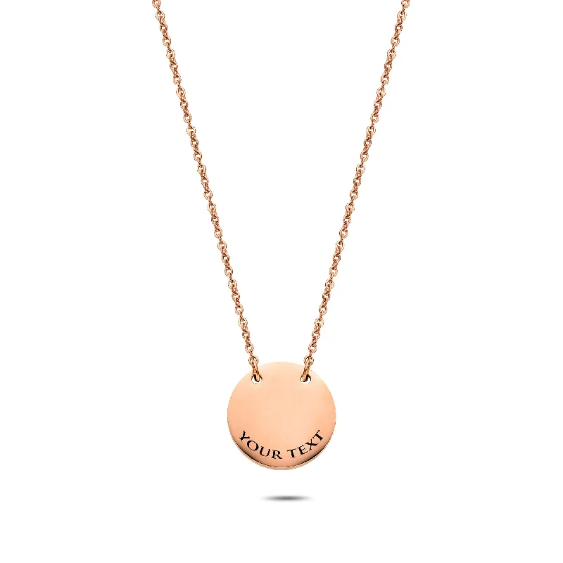 women’s floral gold necklaces-women’s floral gold necklaces-Coin necklace rosé gold