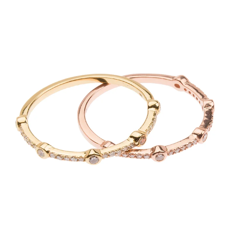 women’s knot rings-women’s knot rings-Sticks & Stones Eternity Bands