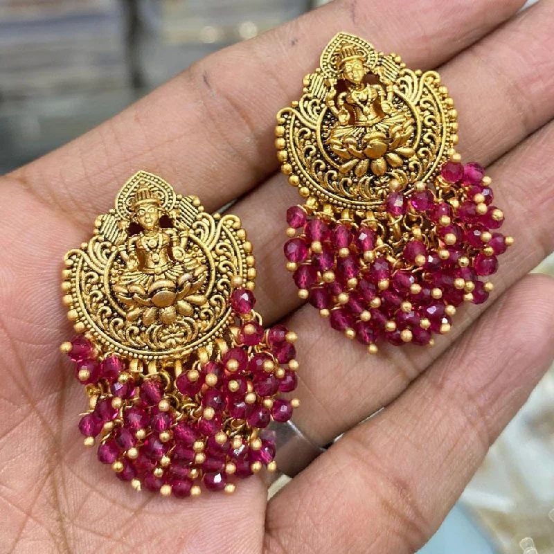 women’s chic drop earrings-Manisha Jewellery Temple Dangler Earrings