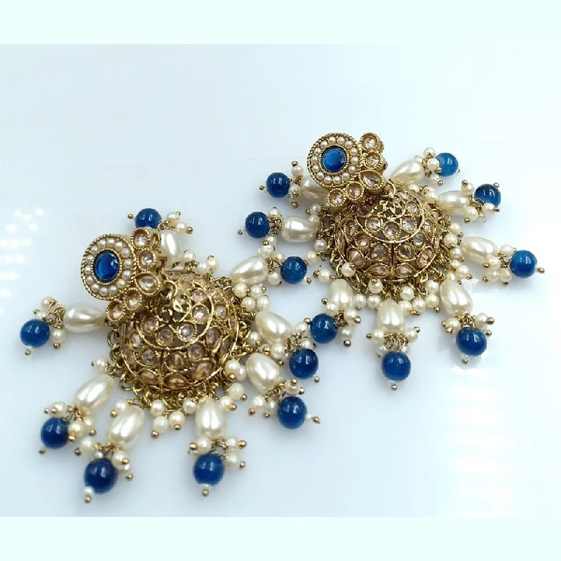 women’s chic drop earrings-Manisha Jewellery Gold Plated Crystal Stone Jhumki Earrings