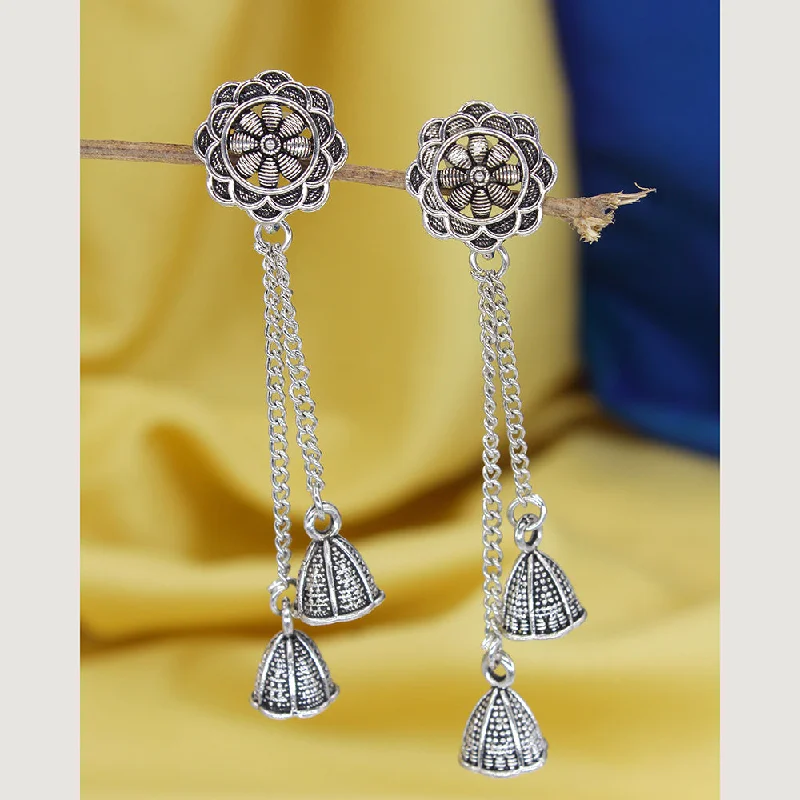 women’s charm earrings-Mahavir Oxidised Plated Dangler Earrings