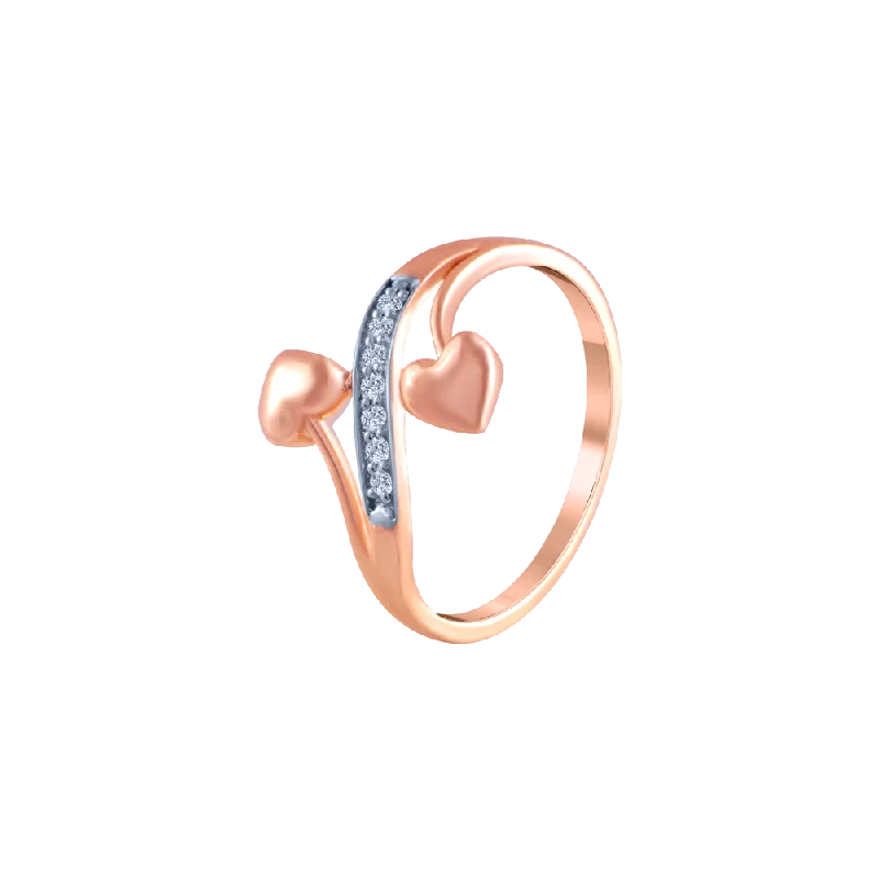 women’s cubic zirconia rings-18k (750) Rose Gold And Diamond Ring For Women