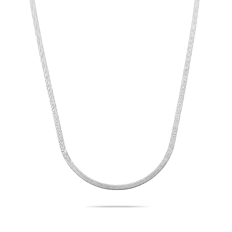 women’s pendant chain necklaces-women’s pendant chain necklaces-Snake necklace silver