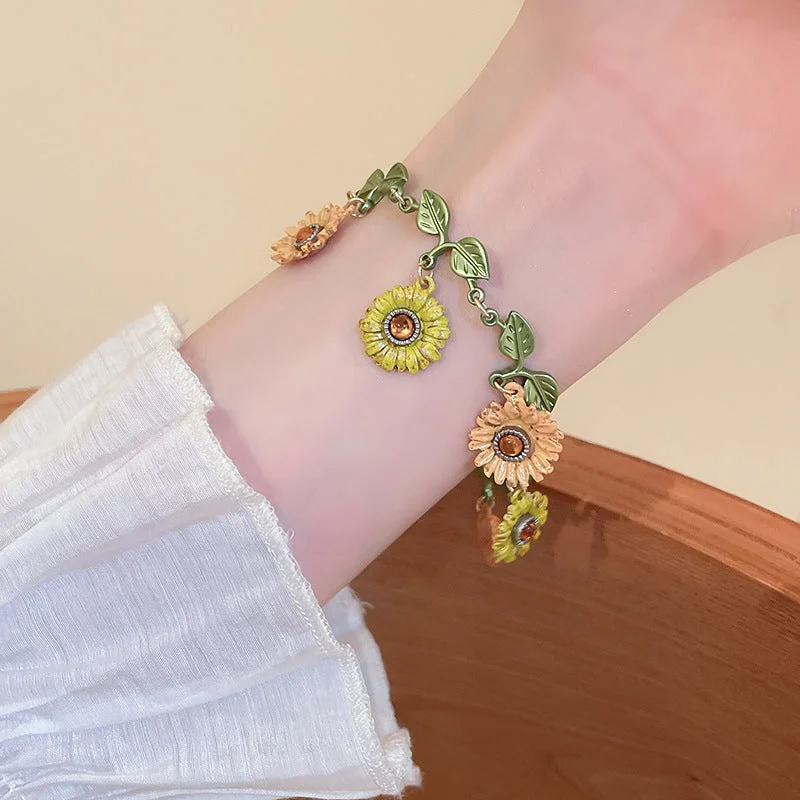 5# Bracelet-Yellow Sunflower