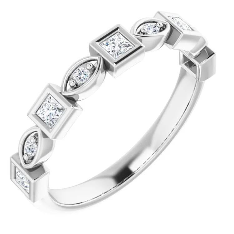 women’s fashion rings-women’s fashion rings-Platinum 1/3 CTW Natural Diamond Anniversary Band