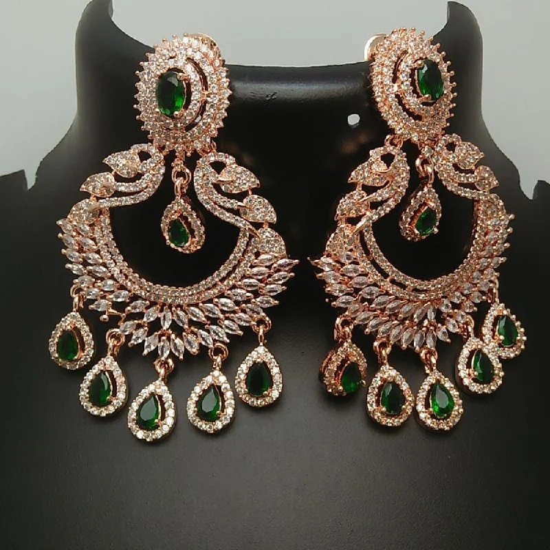 women’s hoop earrings-Manisha Jewellery Gold Plated AD Dangler Earrings