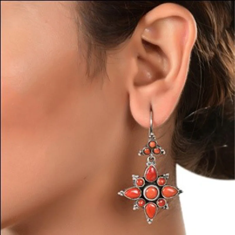 women’s unique earrings-Silver Mountain 925 Sterling Silver Dangler Earrings