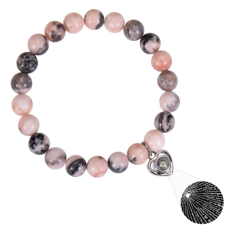 Pink Zebra Stone Bracelet