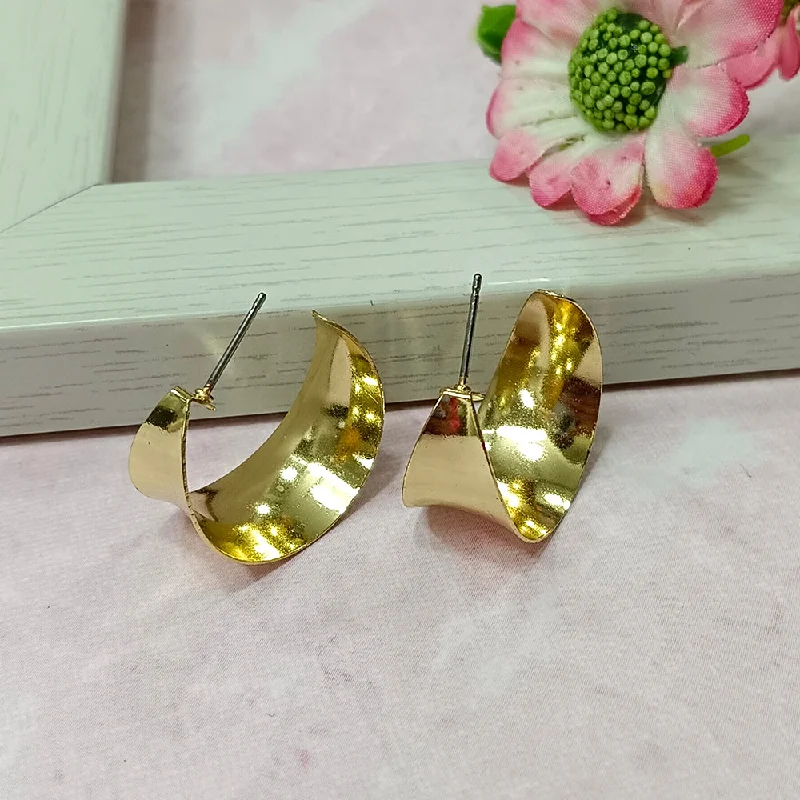 women’s luxury stud earrings-Infinity Jewels Gold Plated Hypoallergenic Nickel Free Hoop Earrings