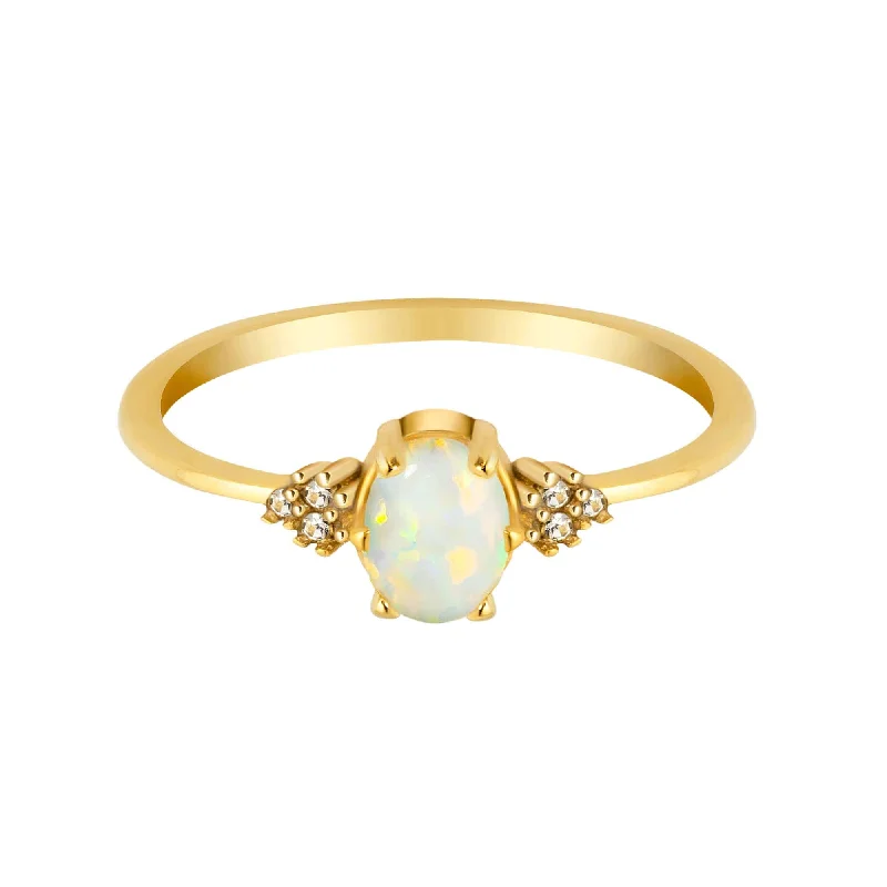 women’s birthstone rings-women’s birthstone rings-Vixen Opal Ring