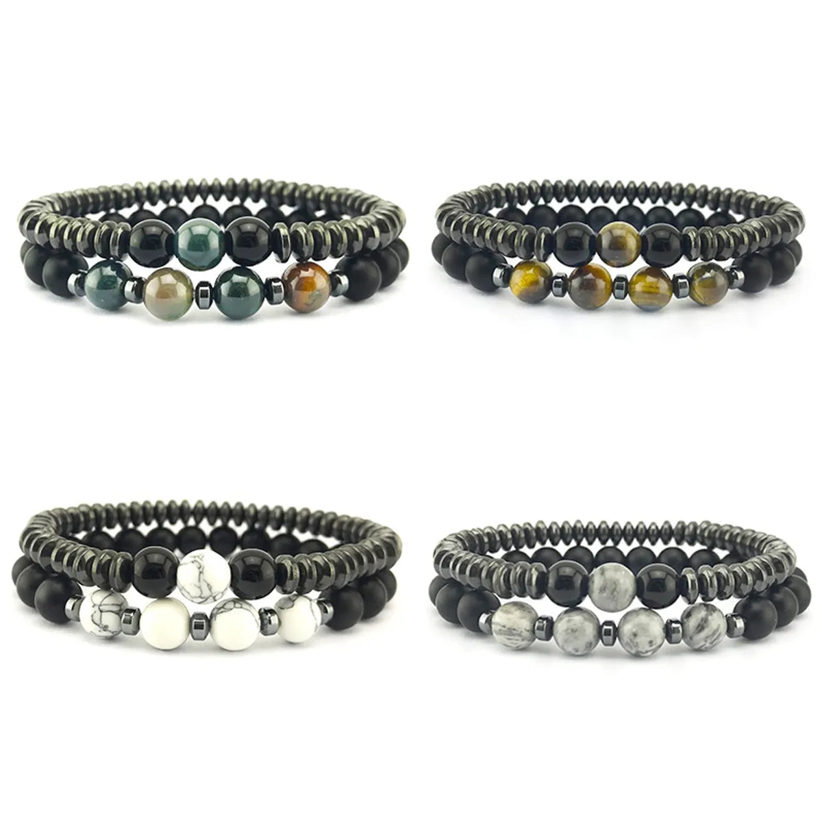 women’s silver bangles set-Fashion Round Magnetic Material Anti-agate Wholesale Bracelets