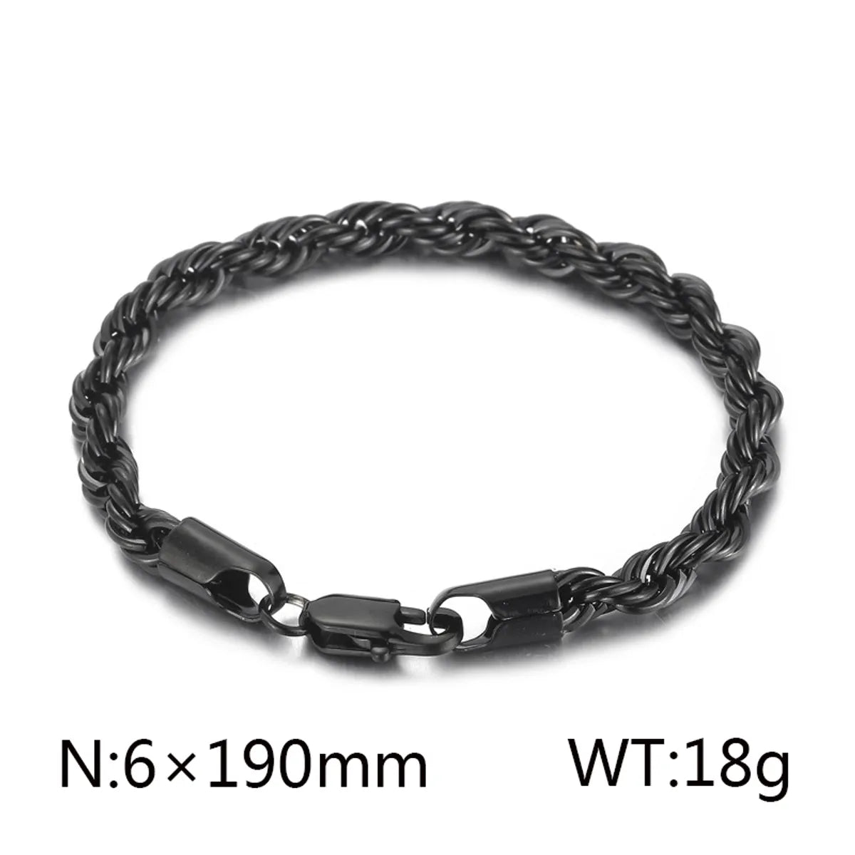 Black 6mm19cm