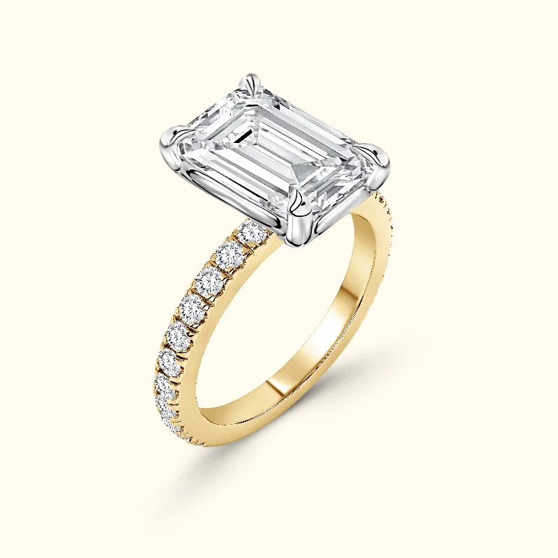 women’s luxury gemstone rings-Alana' Diamond Ring with Two-Tone Design