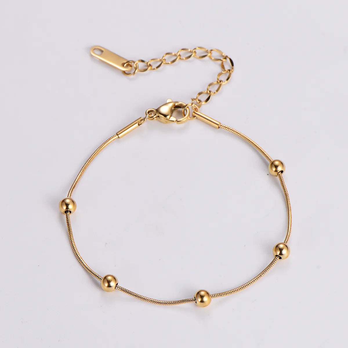 women’s crystal bracelets-Elegant Luxurious Ball Stainless Steel Plating 18k Gold Plated Bracelets