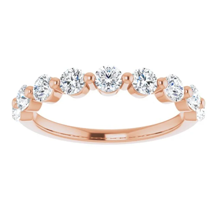 women’s vintage-inspired rings-women’s vintage-inspired rings-14K Rose 9/10 CTW Natural Diamond Anniversary Band