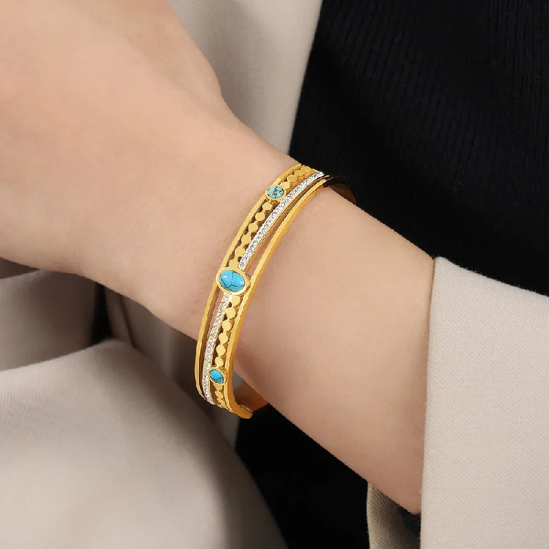 Turquoise Gold Bracelet