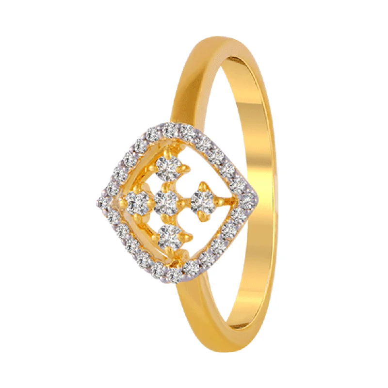 women’s designer engagement rings-18KT (750) Yellow Gold And Diamond Ring For Women