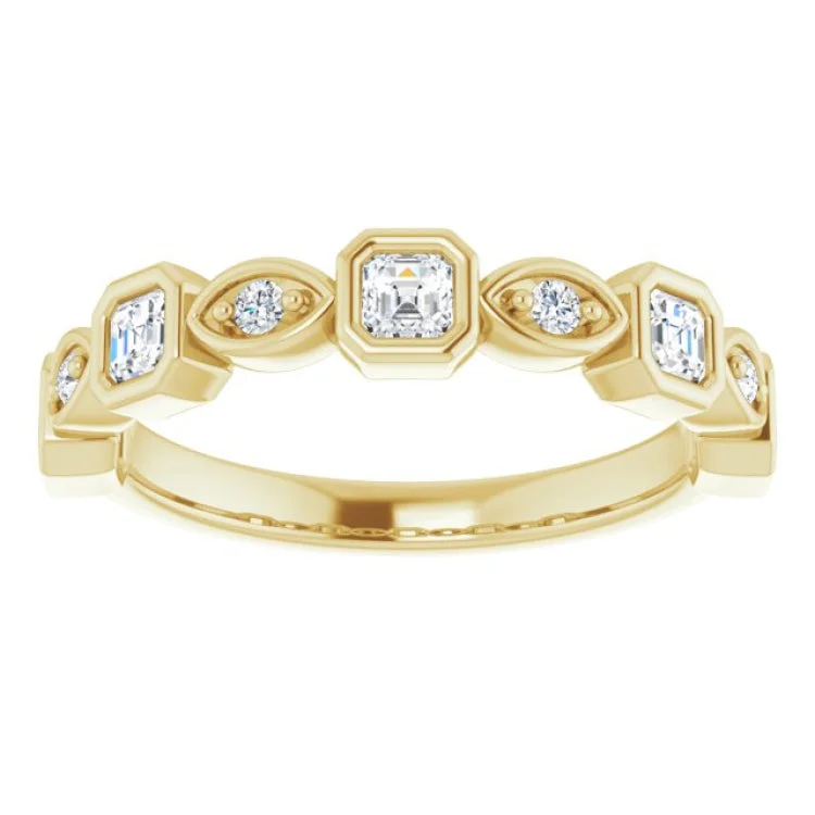 women’s custom rings-women’s custom rings-14K Yellow 1/2 CTW Natural Diamond Anniversary Band