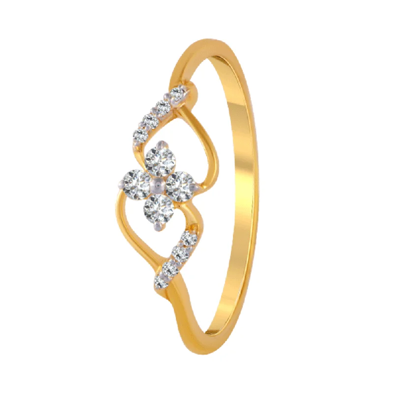 women’s eternity rings-18KT (750) Yellow Gold And Diamond Ring For Women