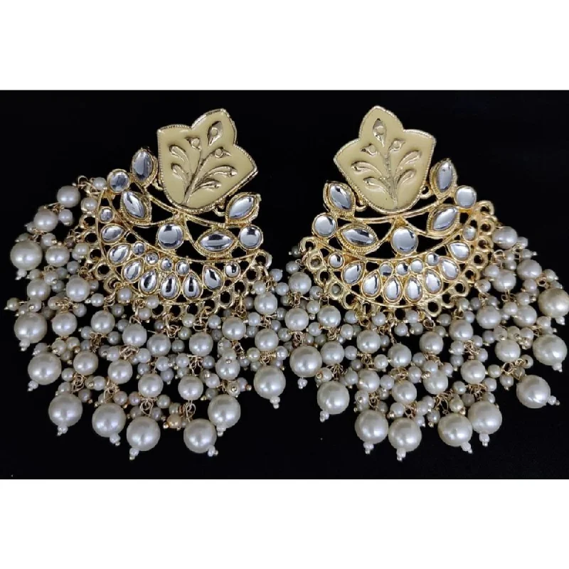 women’s drop earrings-Akruti Collection Gold Plated Meenakari Dangler Earrings