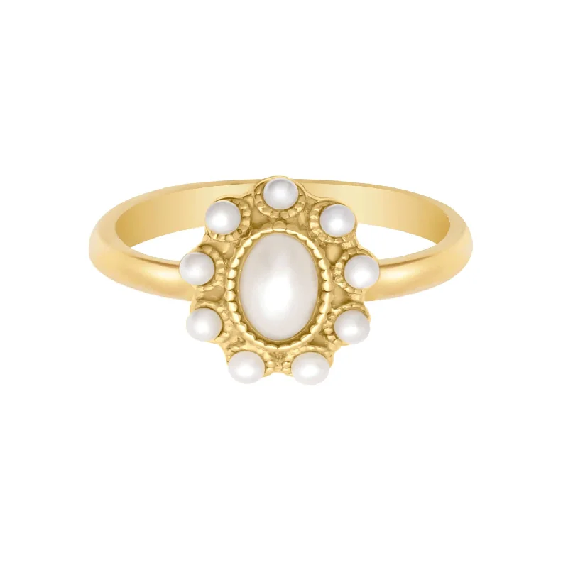 women’s statement silver rings-women’s statement silver rings-Enchanted Pearl Ring