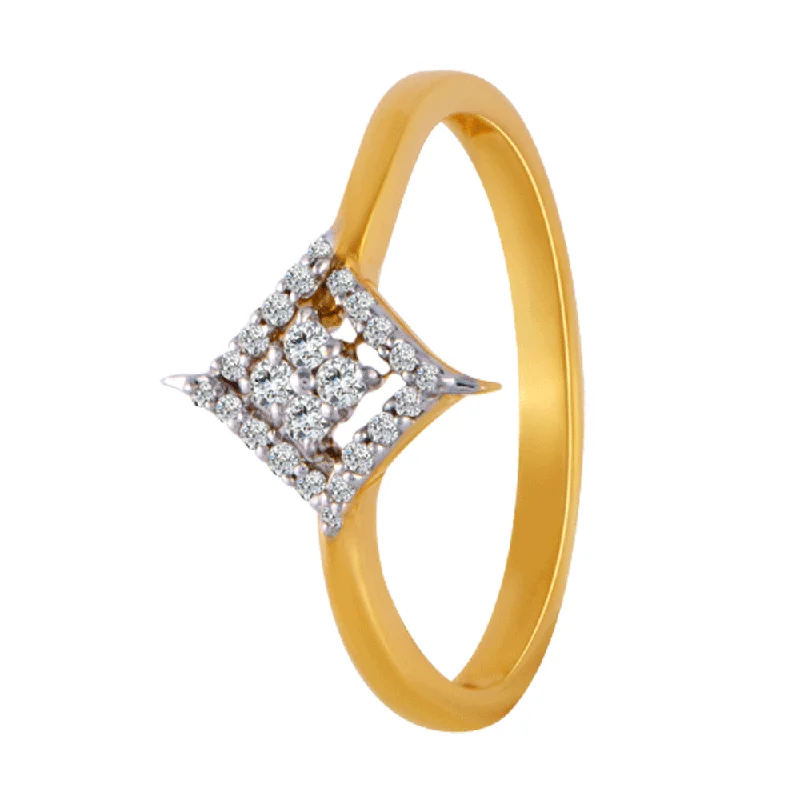 women’s elegant rings-18KT (750) Yellow Gold And Diamond Ring For Women