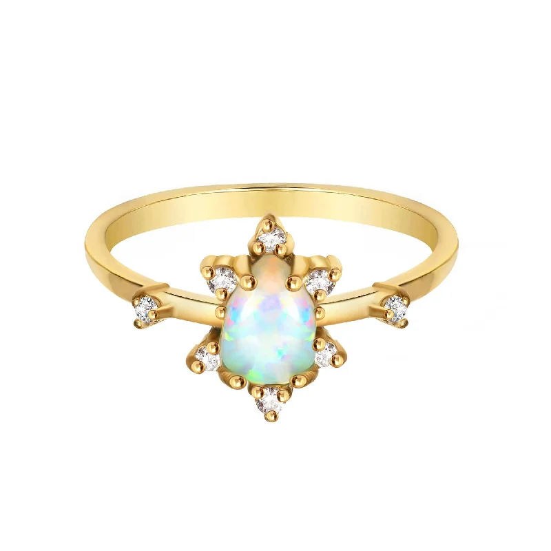 women’s knot rings-women’s knot rings-Marie Opal Ring