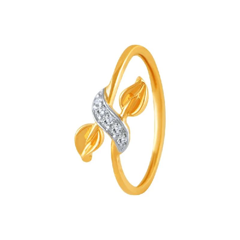 women’s sparkling rings-18k (750) Yellow Gold And Diamond Ring For Women