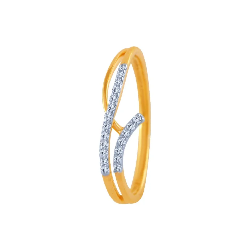 women’s custom rings-18k (750) Yellow Gold And Diamond Ring For Women