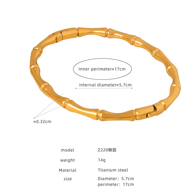 Z220-Oval Gold Bracelet