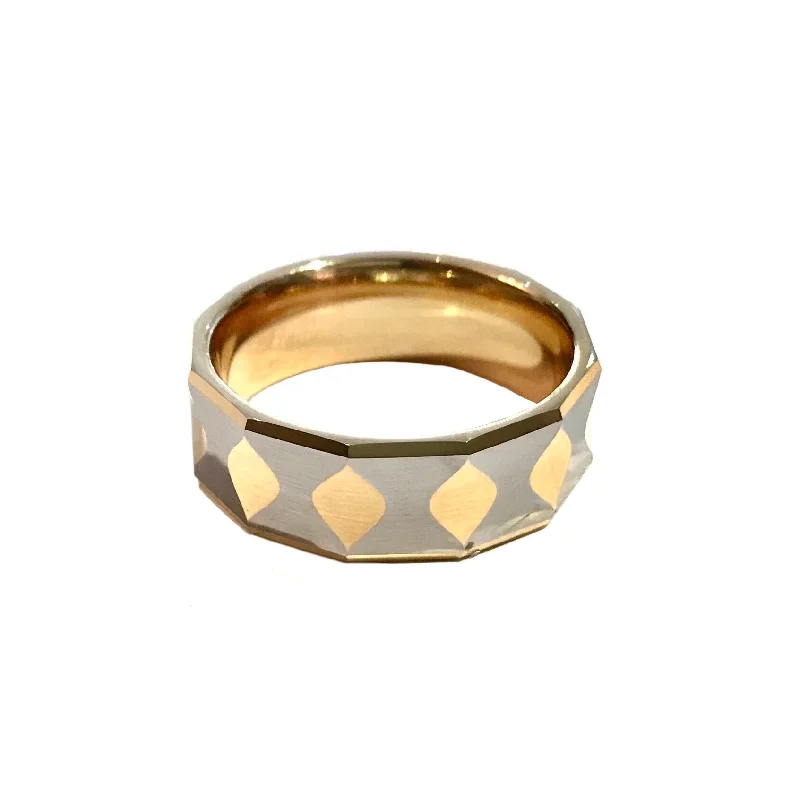 women’s plain rings-women’s plain rings-Joellery Two Tone Ring