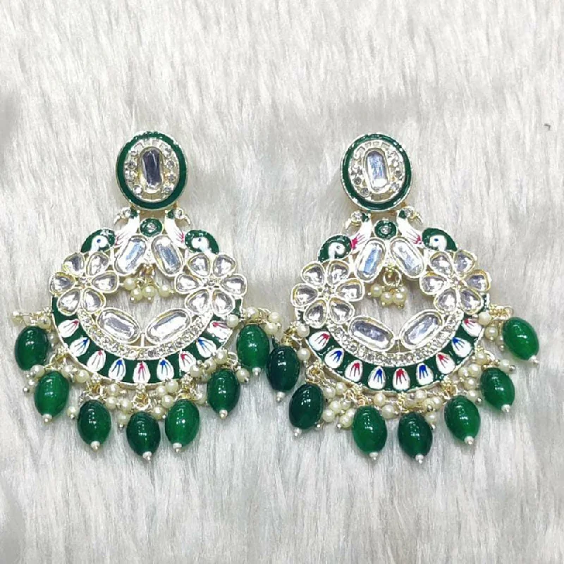 women’s elegant earrings-Manisha Jewellery Gold Plated Kundan Stone Dangler Earrings