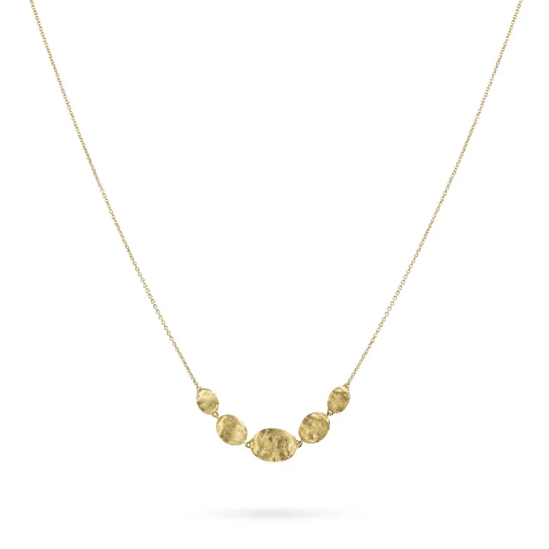 women’s delicate necklaces-women’s delicate necklaces-18K Yellow Gold and Diamond Pave Necklace