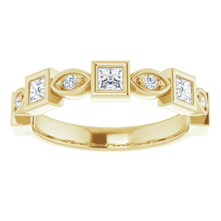 women’s vintage diamond rings-women’s vintage diamond rings-14K Yellow 1/2 CTW Natural Diamond Anniversary Band