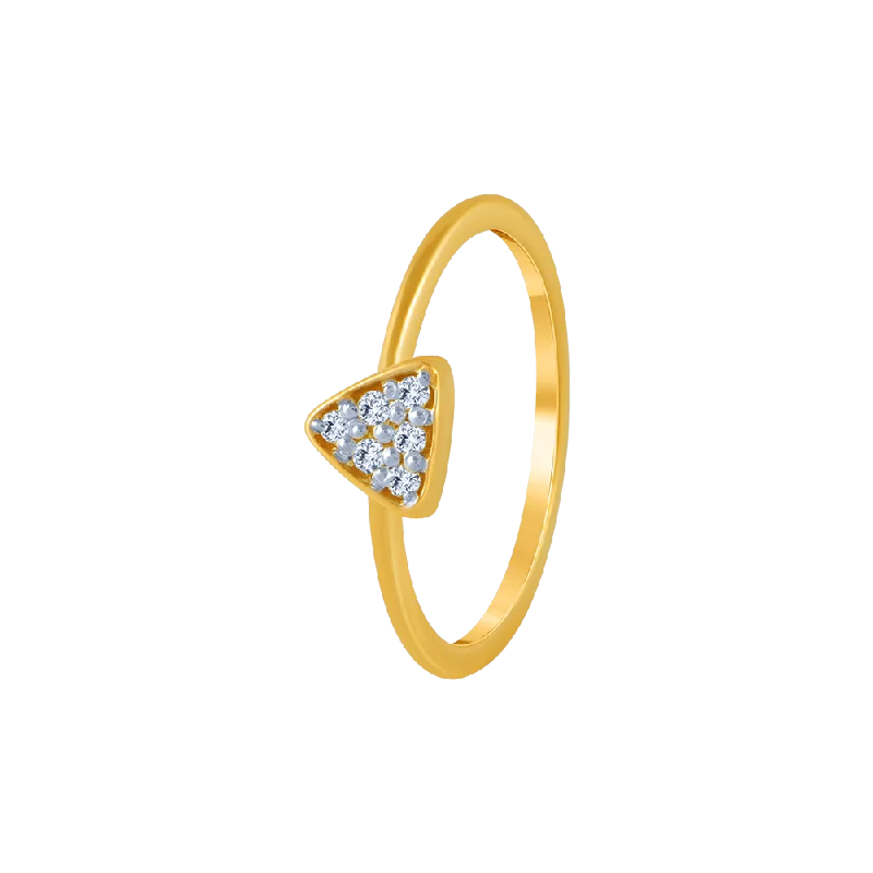 women’s cocktail rings-18KT (750) Yellow Gold And Diamond Ring For Women